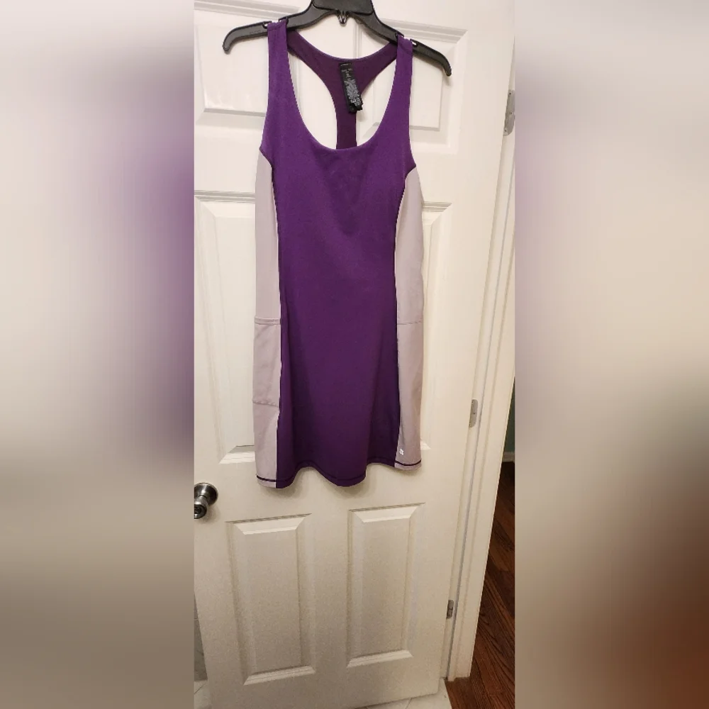 Sweaty Betty Power Workout Colorblock Performance Dress Deep Purple